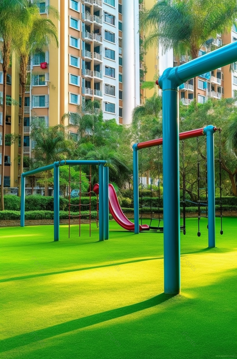 现代居民小区中体育锻炼区域的双杠,高清,摄影图,摄影图片,图片大全,摄影图免费下载